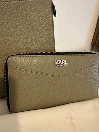 Bolso y cartera Karl Lagerfeld beige/gris