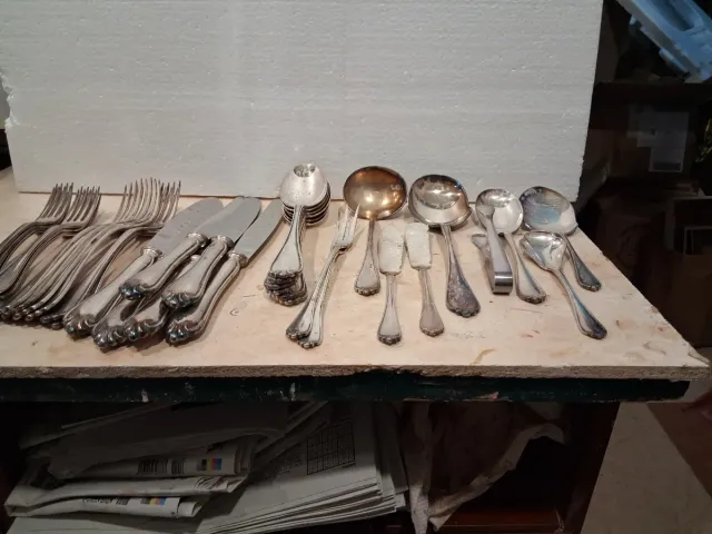 Set di posate in alpaca con il 90% di argento