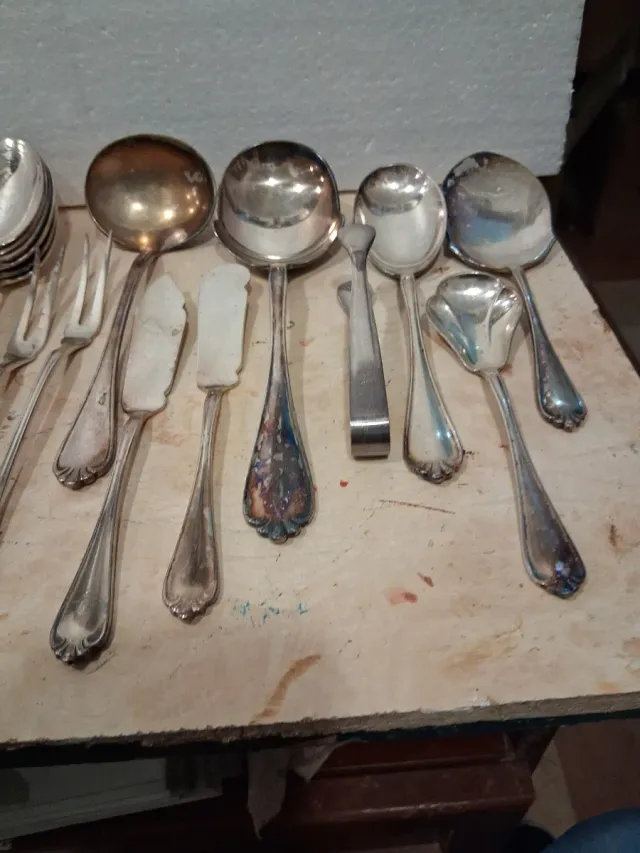 Set di posate in alpaca con il 90% di argento