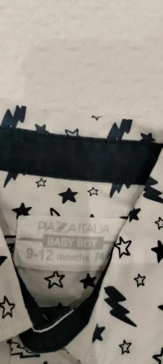 Camicia neonato fantasia stelle e fulmini