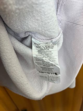 Sudadera Carhartt Blanca Talla XXL