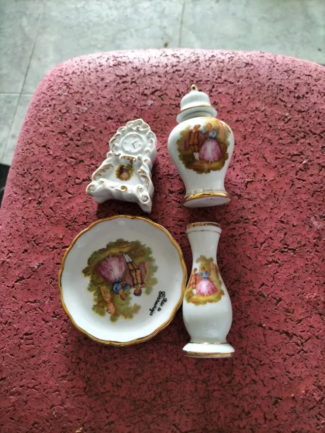 Lote porcelana decorada