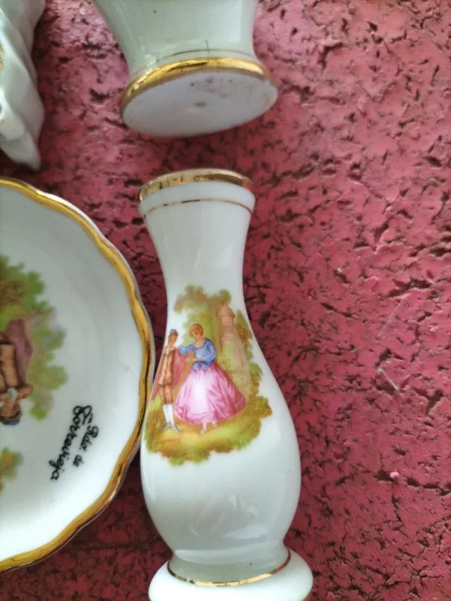 Lote porcelana decorada