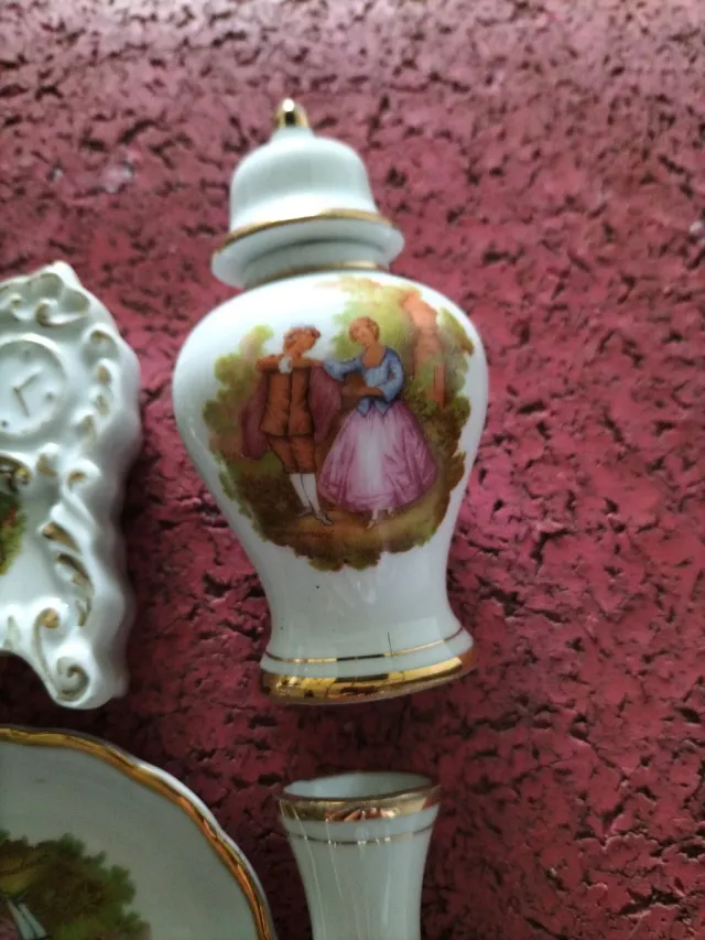 Lote porcelana decorada