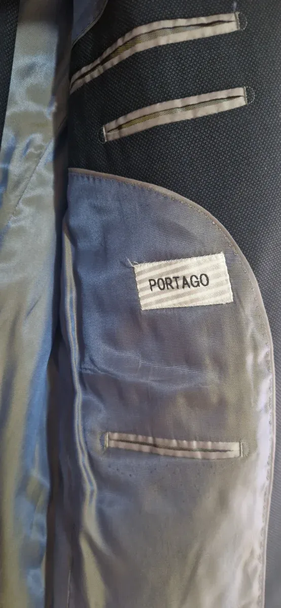 Traje Portago Azul Chaqueta y Pantalón