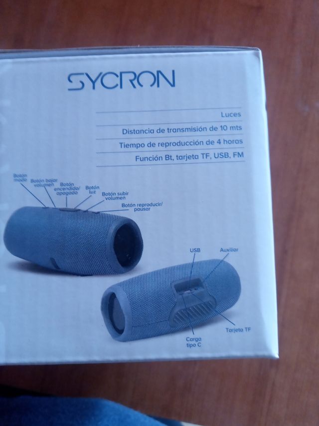 Altavoz Bluetooth SYCRON gris/azul