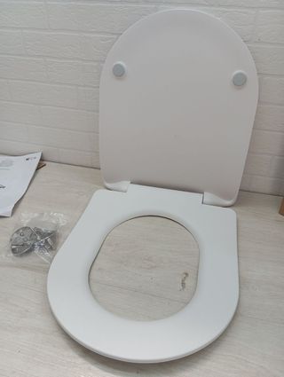 Asiento inodoro forma D blanco