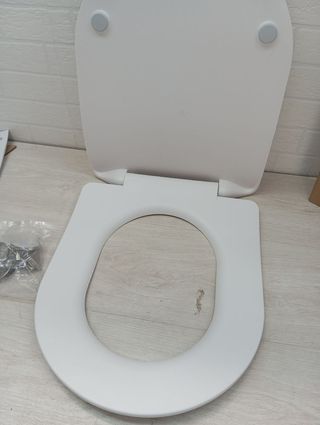 Asiento inodoro forma D blanco