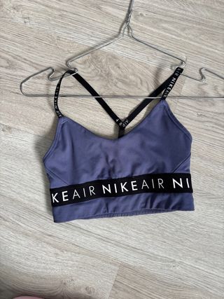 Sujetador deportivo Nike Air azul y negro XS