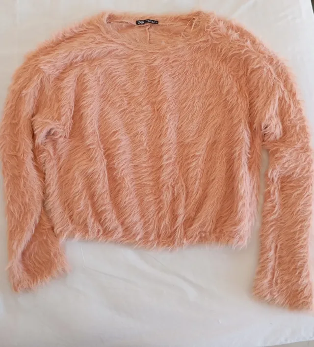 Jersey pelo Zara rosa