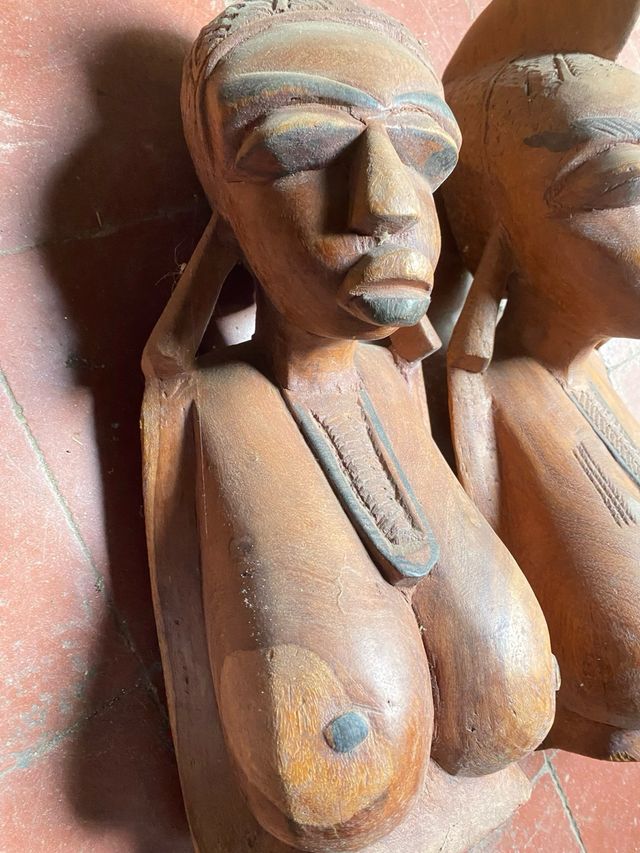 Pareja Tallas Madera Figuras Africanas