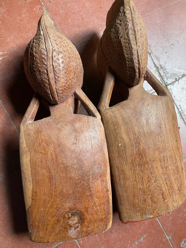 Pareja Tallas Madera Figuras Africanas