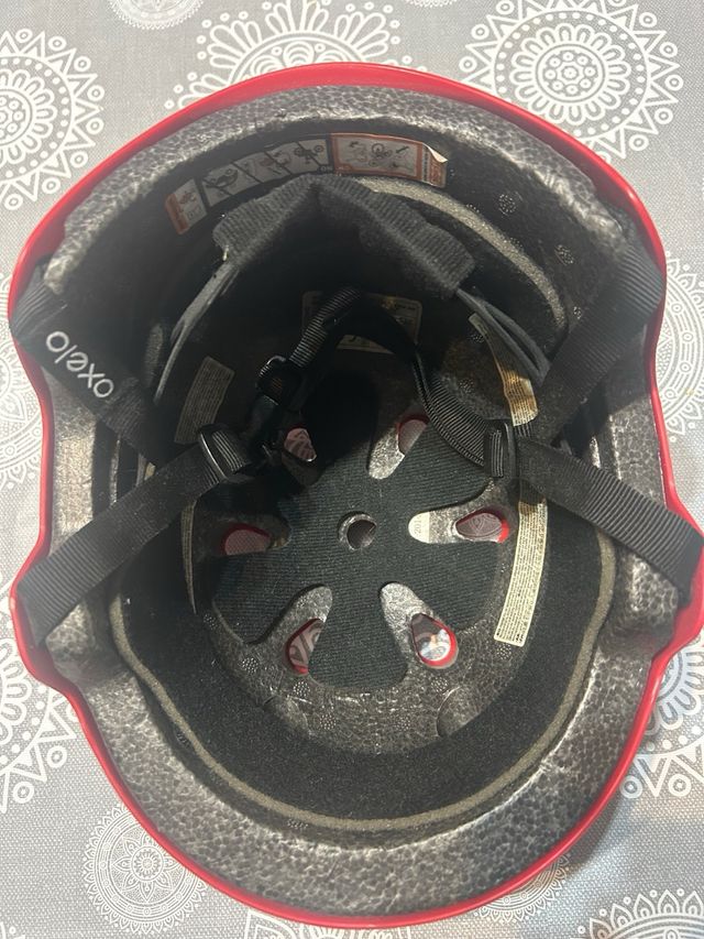 Casco Oxelo Infantil Rojo 55-58cm