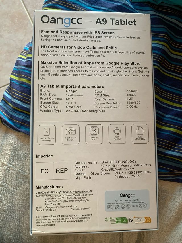 Tablet Oangcc A9