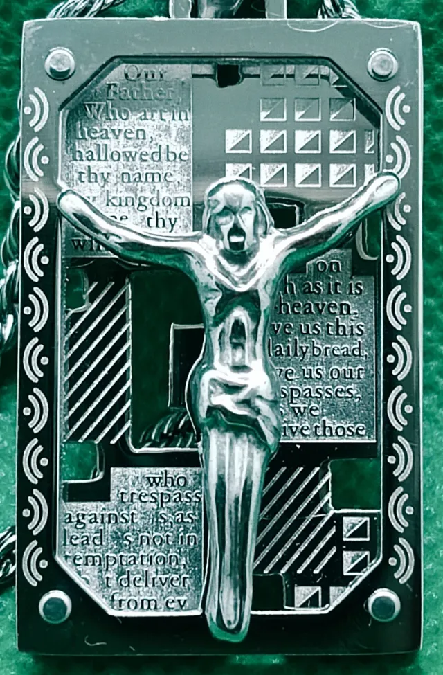 Colgante Cristo Padre Nuestro Serigrafiado