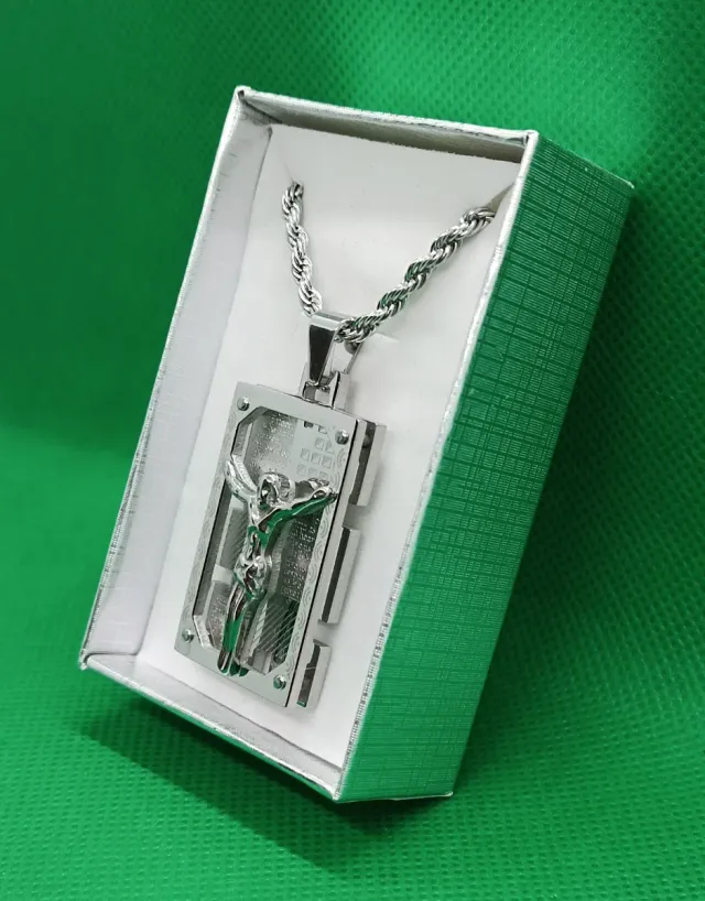 Colgante Cristo Padre Nuestro Serigrafiado