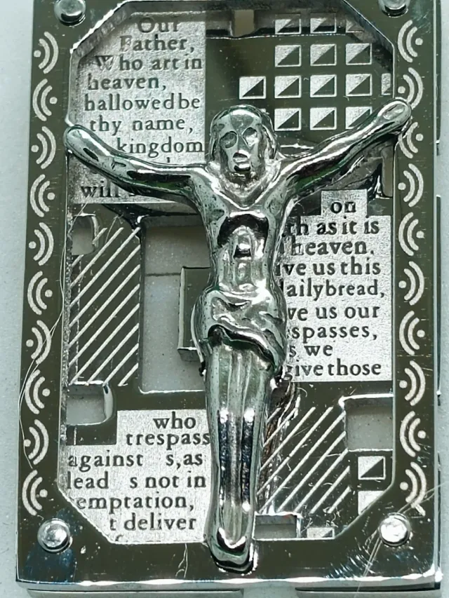 Colgante Cristo Padre Nuestro Serigrafiado