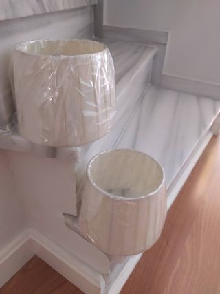 Pantallas lámparas mesa/apliques beige