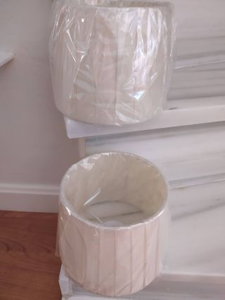 Pantallas lámparas mesa/apliques beige