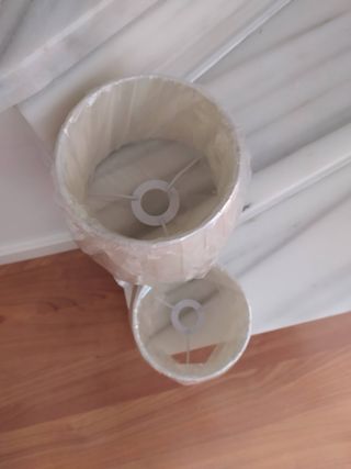 Pantallas lámparas mesa/apliques beige