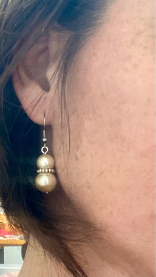 Pendientes Majorica Perlas Doradas y Plateadas