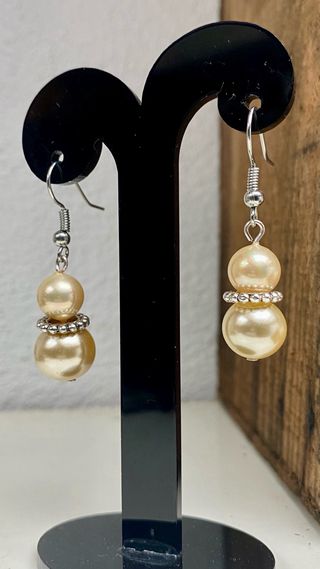 Pendientes Majorica Perlas Doradas y Plateadas