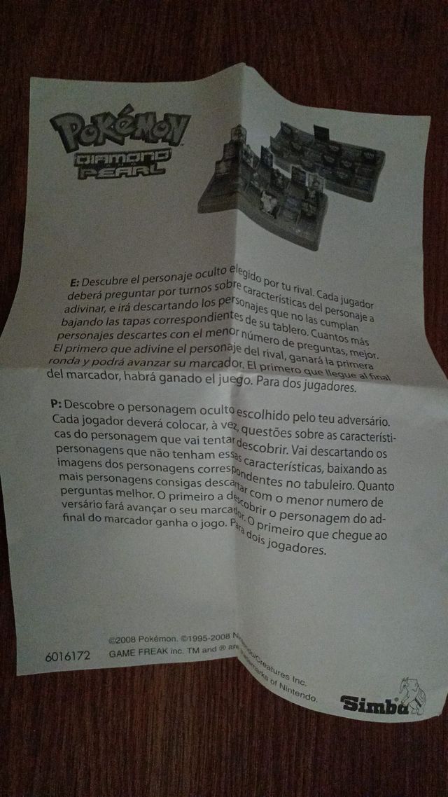 Juego Adivina Pokemon Diamante y Perla