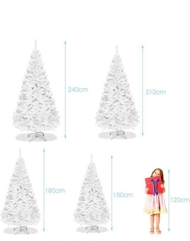 Árbol de Navidad Goplus Blanco 150cm
