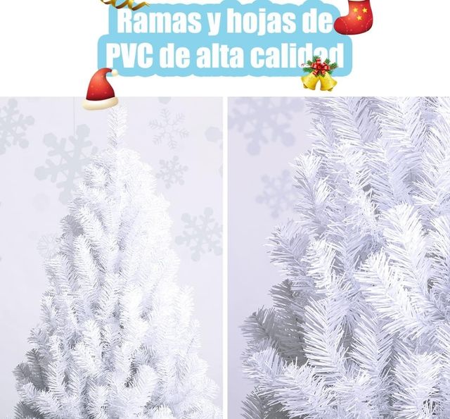 Árbol de Navidad Goplus Blanco 150cm
