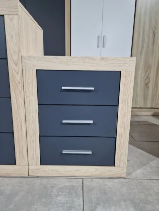 Pack Habitación Kiara Madera y Gris
