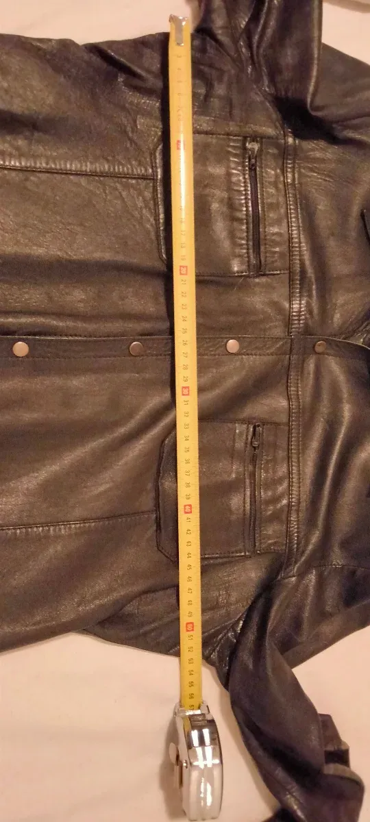 Camicia pelle nera vintage uomo