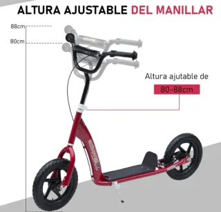 Patinete infantil rojo 5-12 años