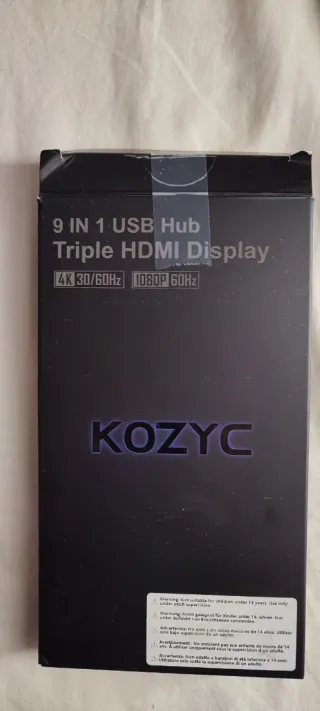 Hub USB 9 en 1 KOZYC Triple HDMI