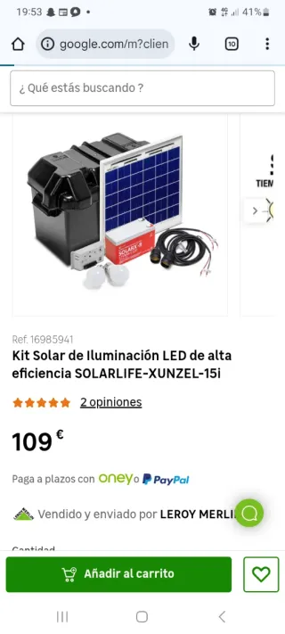 Kit Solar Iluminación LED SOLARLIFE