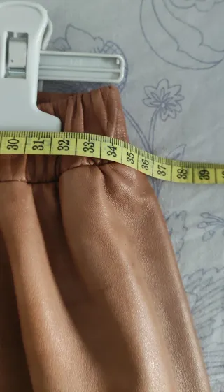 Falda de piel auténtica mujer