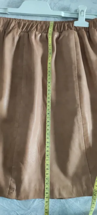 Falda de piel auténtica mujer