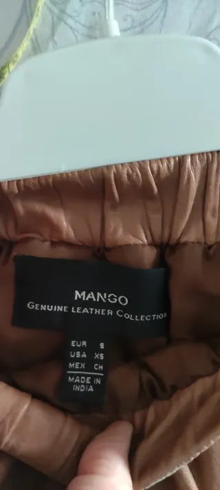 Falda de piel auténtica mujer