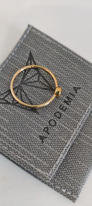 Anillo Apodemia Bañado en Oro 18k Turquesa