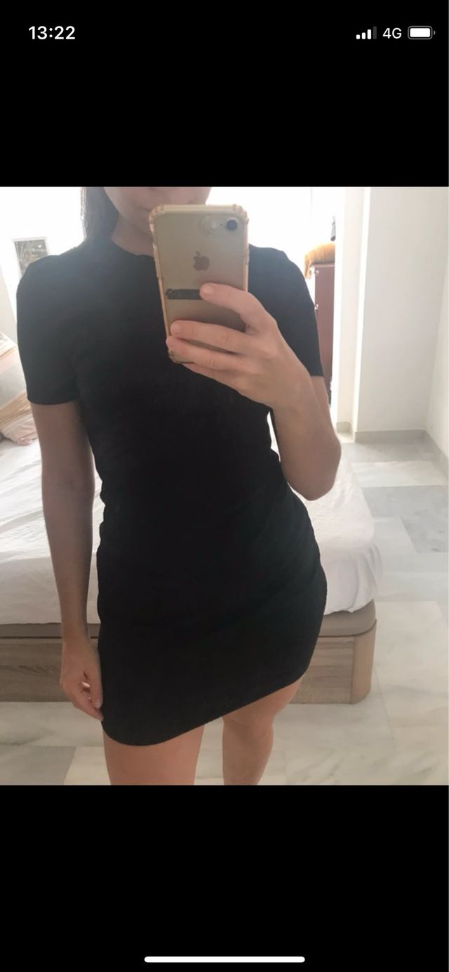 Vestido midi negro