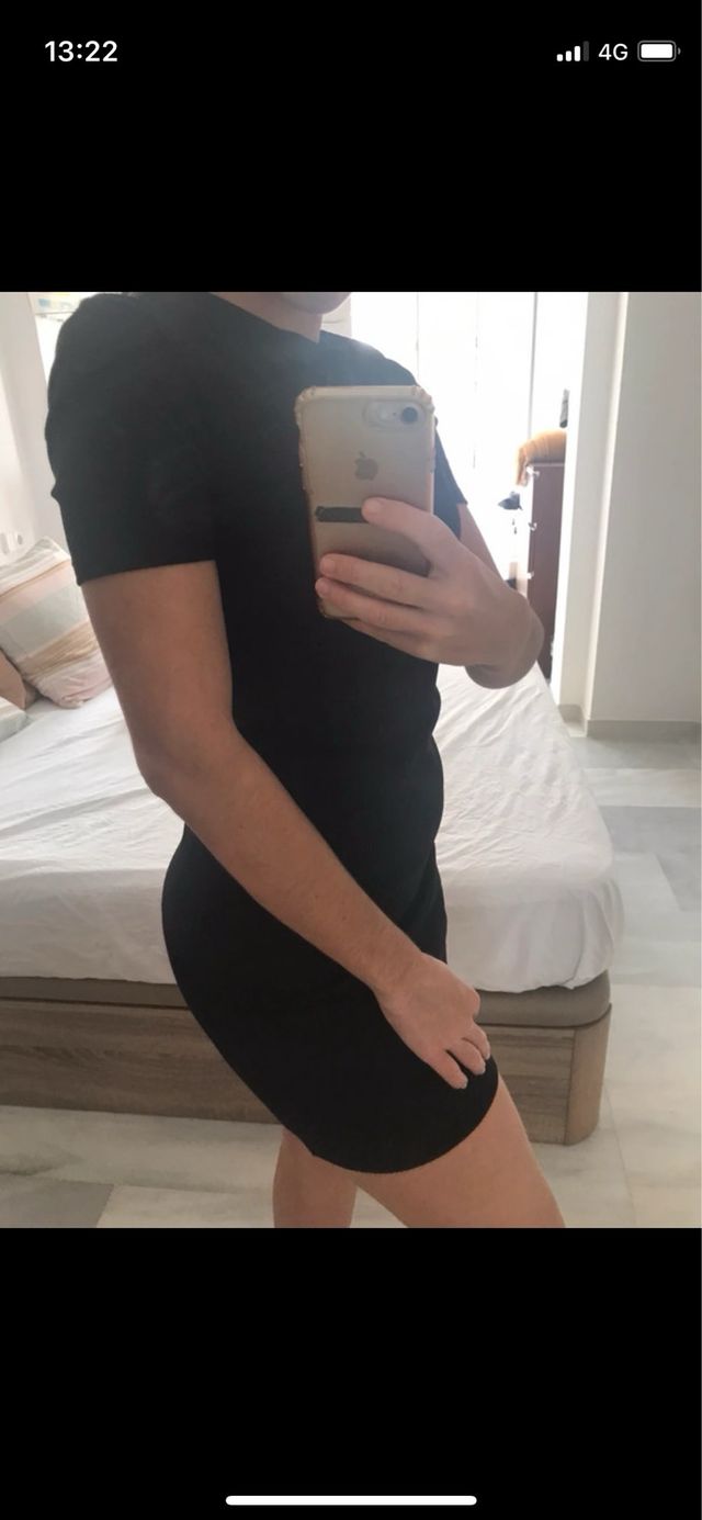 Vestido midi negro