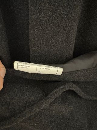 Abrigo lana señora talla 44 gris oscuro