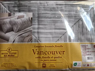 Completo Lenzuola Flanella Vancouver Matrimoniale
