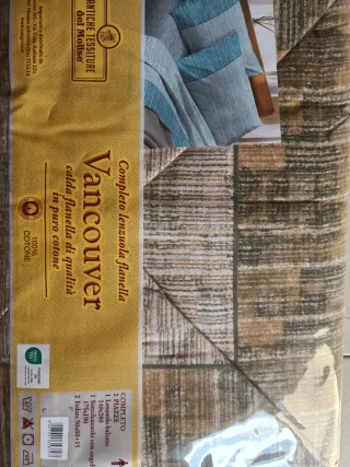 Completo Lenzuola Flanella Vancouver Matrimoniale