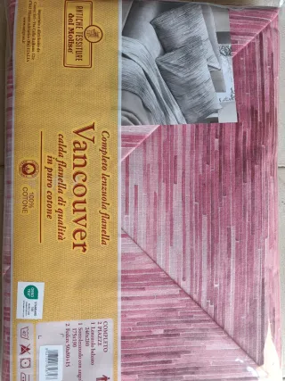 Completo Lenzuola Flanella Vancouver Matrimoniale