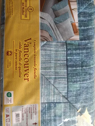 Completo Lenzuola Flanella Vancouver Matrimoniale