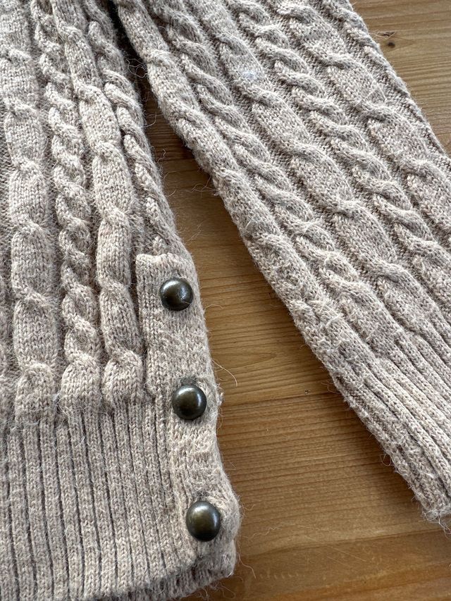 Jersey Zara punto trenzado cuello alto