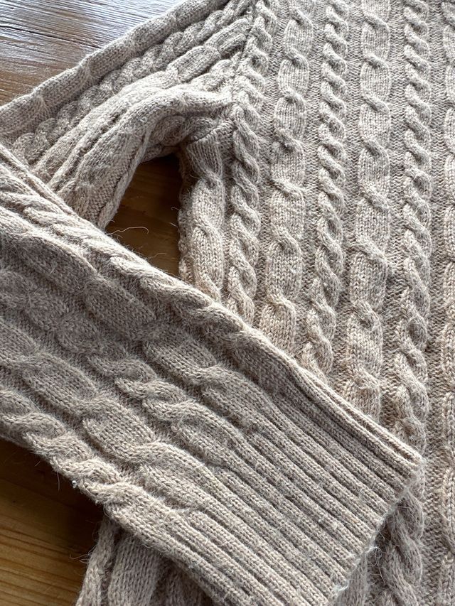 Jersey Zara punto trenzado cuello alto