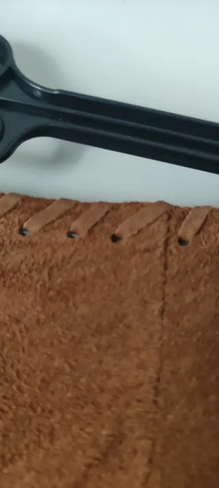 Falda de piel auténtica mujer marrón