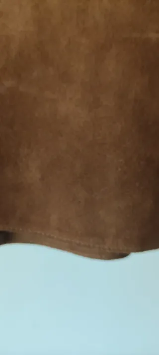 Falda de piel auténtica mujer marrón