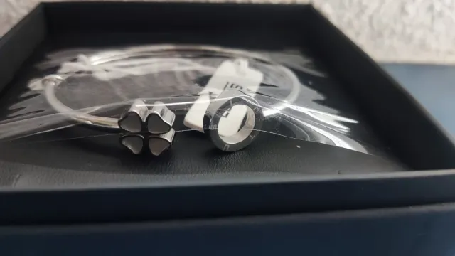 Pulsera Lotus Plata Trébol y Aro